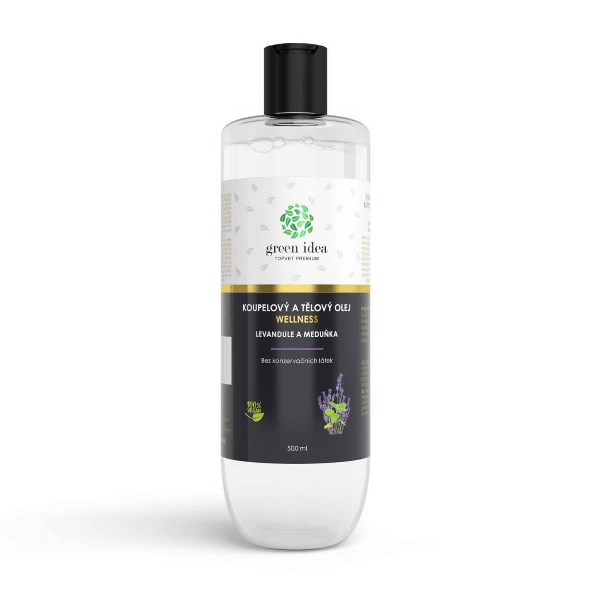Levanduľa a medovka – kúpeľový a telový olej 500 ml – Green idea