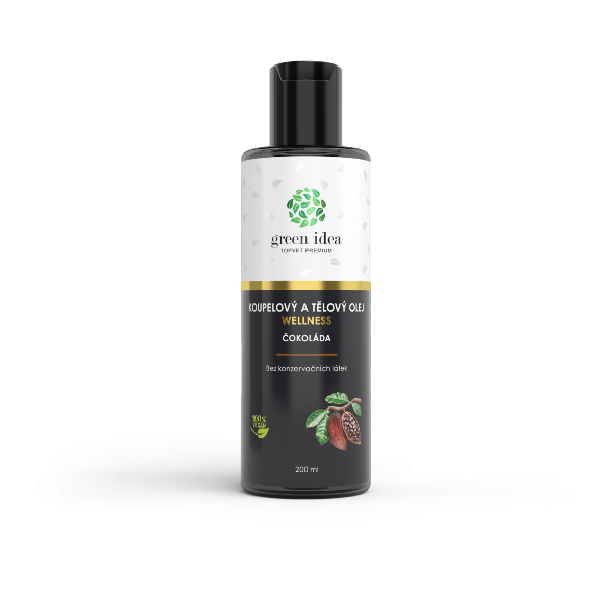 Čokoláda – kúpeľový a telový olej 200 ml – Green idea