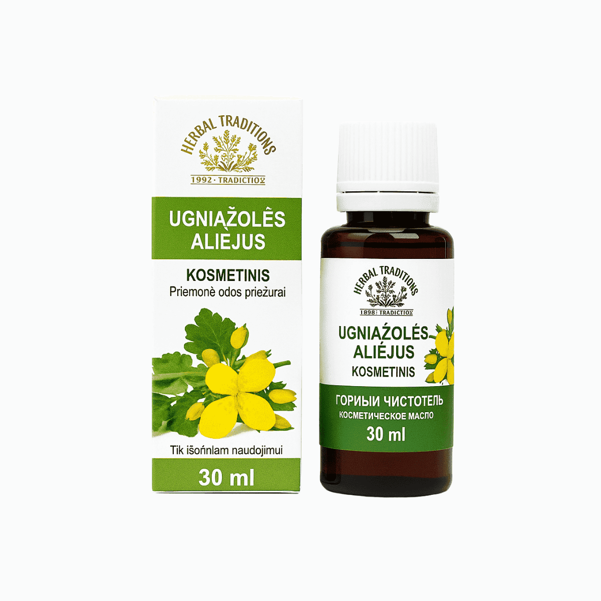 Kozmetický olej s lastovičníkom na bradavice - 30 ml - Herbal Traditions