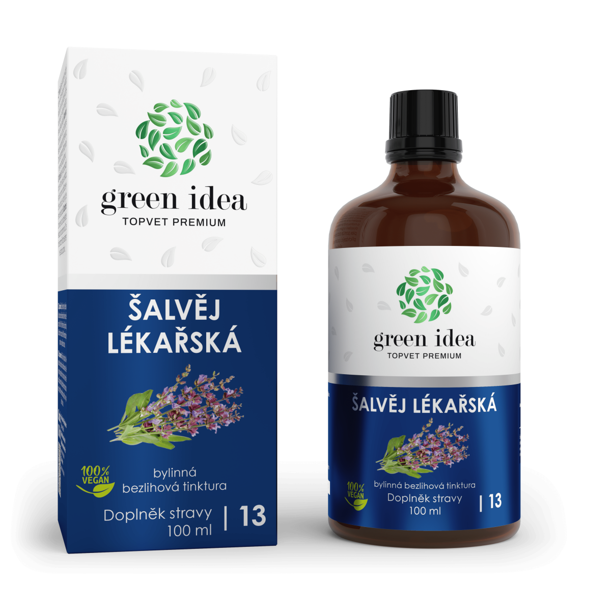 Šalvia lekárska – bezalkoholová tinktúra 100 ml – Green idea