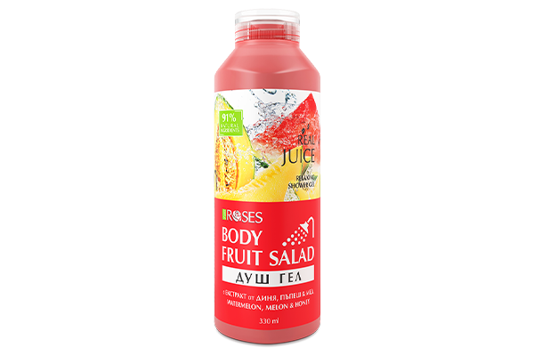 FRUIT SALAD – Prírodný sprchový gél vodný melón, cukrový melón & med 330 ml - NATURE OF AGIVA