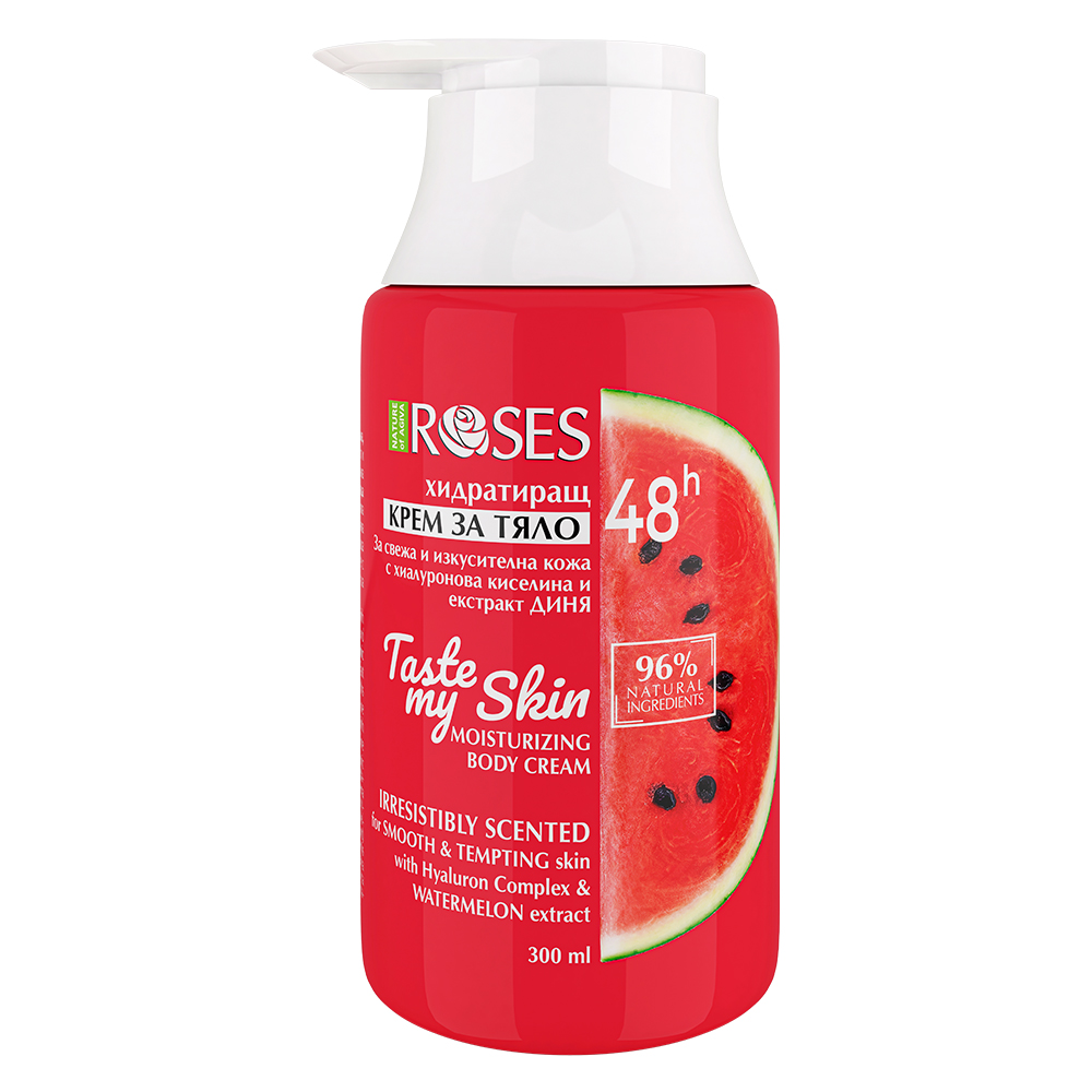 TASTE MY SKIN hydratačný telový krém 48h s kyselinou hyaluronóvou a extraktom z melóna 300ml - NATURE OF AGIVA