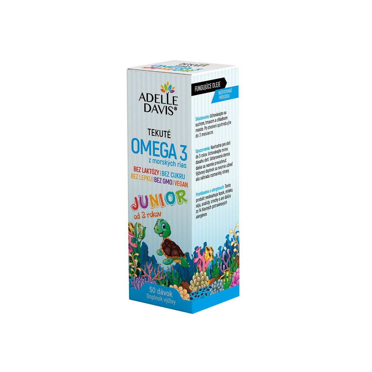 Omega 3 z morských rias JUNIOR 50 dávok - Adelle Davis
