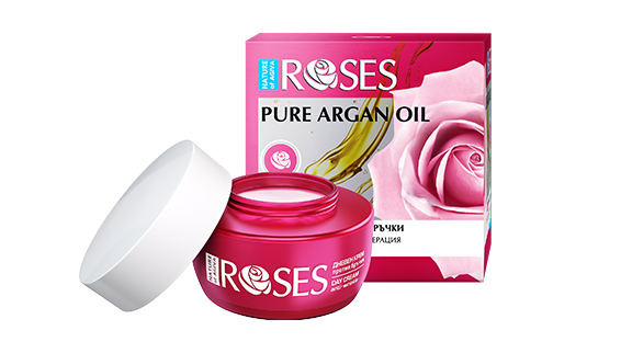 ROSES Intenzívny denný krém proti vráskam s ružovým olejom, arganom a morským kolagénom pre normálnu pleť 50 ml - NATURE OF AGIVA