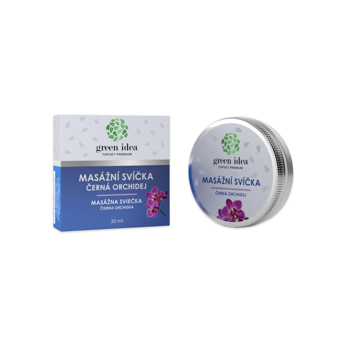 Masážna sviečka – čierna orchidea 30 ml – Green idea