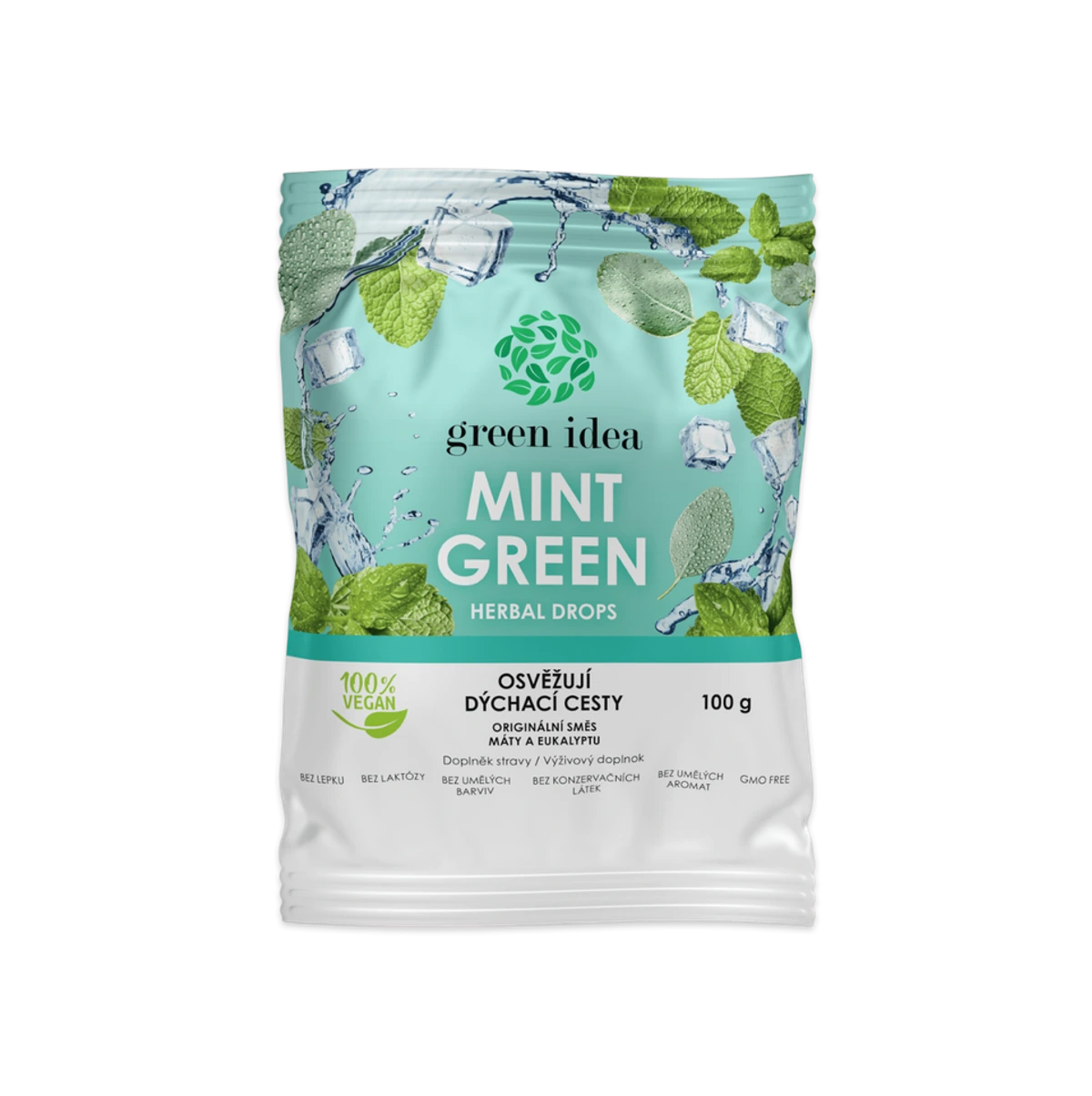 Mint green – bylinné cukríky 100 g – Green idea