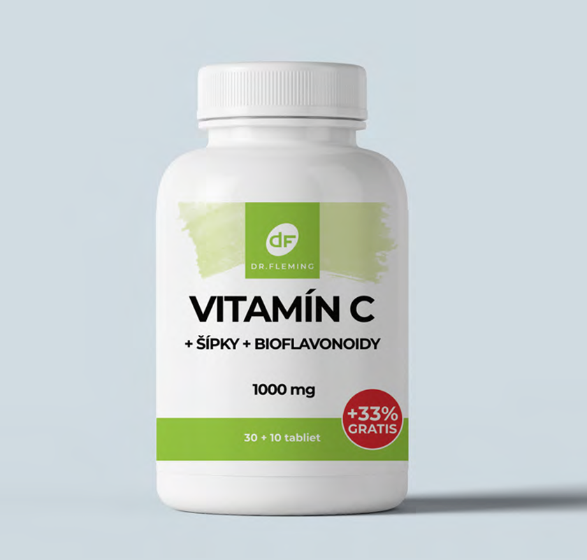 E-shop Vitamín C 1000mg + Šípky + Bioflavonoidy - 40 tabliet - Dr. Fleming