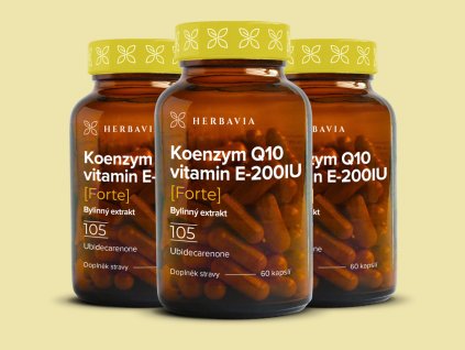 Koenzým Q10 - vitamín E 200I.U. FORTE 2+1 ZADARMO