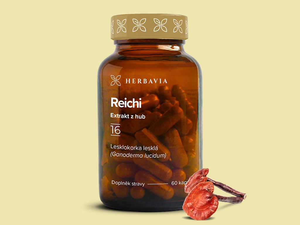 Levně Reishi extrakt z hub - 60 kapslí / Herbavia.cz