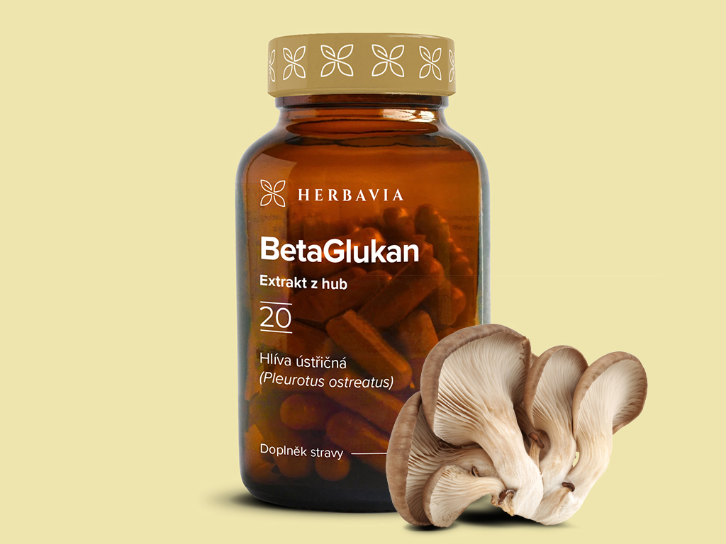 Levně Beta 1,3 D glukan - extrakt z houby- Hlíva ústřičná - 60 kapslí / Herbavia.cz