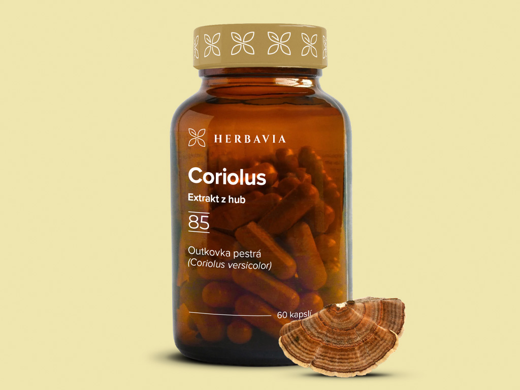 Levně Coriolus extrakt z hub - 60 kapslí / Herbavia.cz