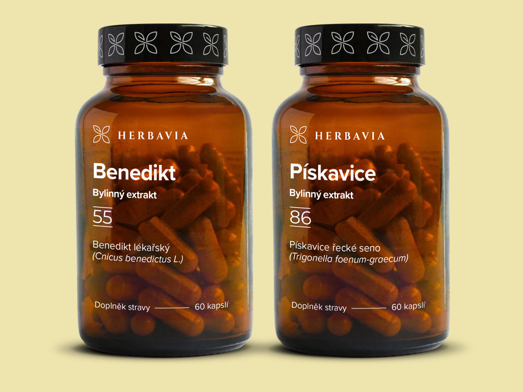 Levně Podpora kojení 1+1 bylinný extrakt - 2x60 kapslí / Herbavia.cz
