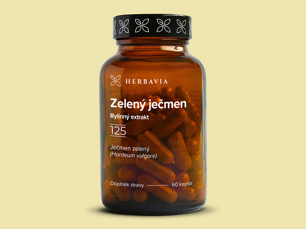 Levně Zelený - mladý - ječmen- přírodní extrakt - 60 kapslí / Herbavia.cz