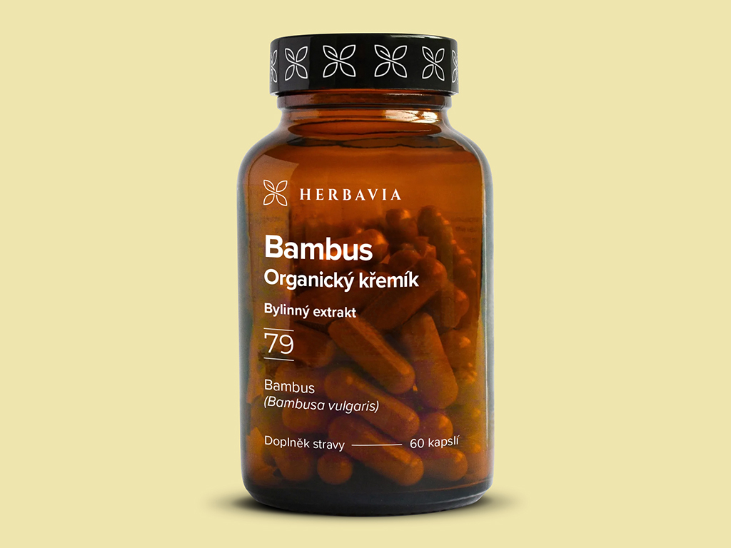 Levně Bambus - křemík 70%- bylinný extrakt - 60 kapslí / Herbavia.cz