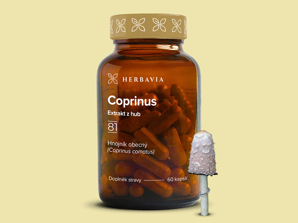 Levně Coprinus - Hnojník - extrakt - 60 kapslí / Herbavia.cz