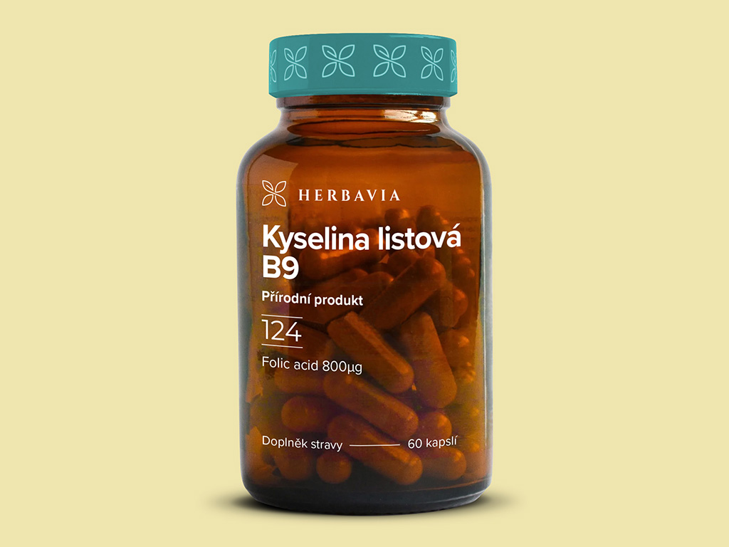 Levně Kyselina listová -B9 - 60 kapslí / Herbavia.cz
