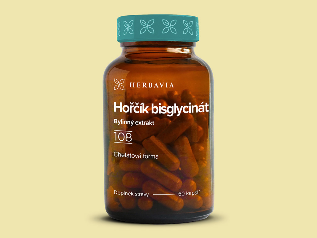 Levně Hořčík bisglycinát - přírodní produkt - 60 kapslí / Herbavia.cz
