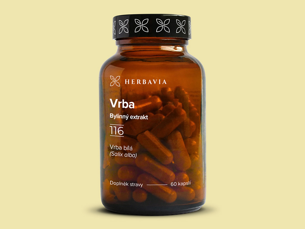 Vrba bílá - bylinný extrakt - 60 kapslí / Herbavia