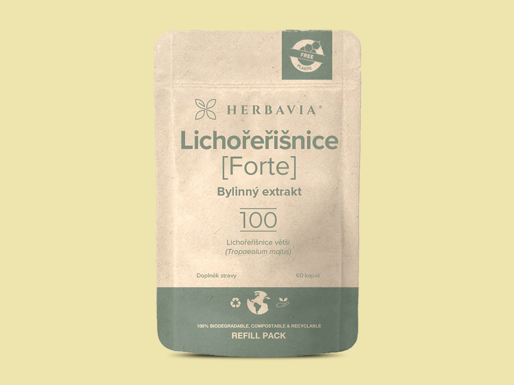 Levně Lichořeřišnice FORTE- REFILL PACK- bylinný extrakt - 60 kapslí / Herbavia.cz