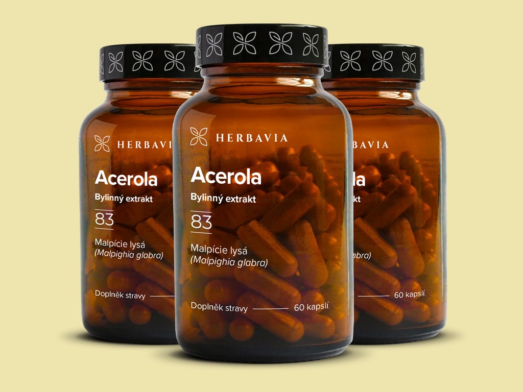 Levně Acerola bylinný extrakt 2+1 ZDARMA- 3x60 kapslí / Herbavia.cz