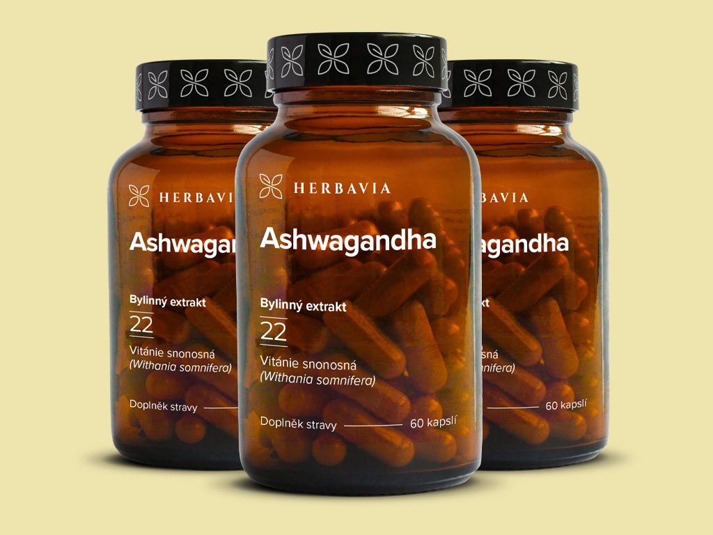 Levně Ashwagandha-2+1 ZDARMA- bylinný extrakt - 3x60 kapslí / Herbavia.cz