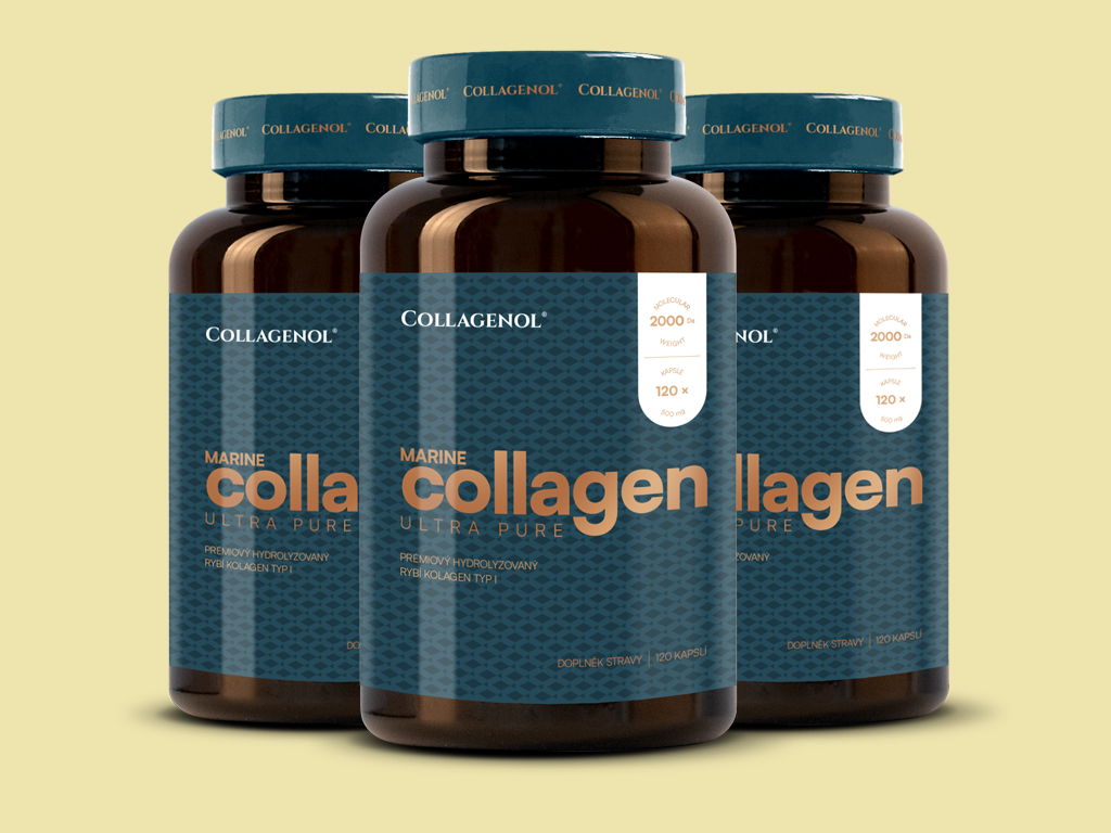 Levně Mořský collagen 2+1 zdarma - Collagenol - 3x120 kapslí / Herbavia.cz / doplněk stravy