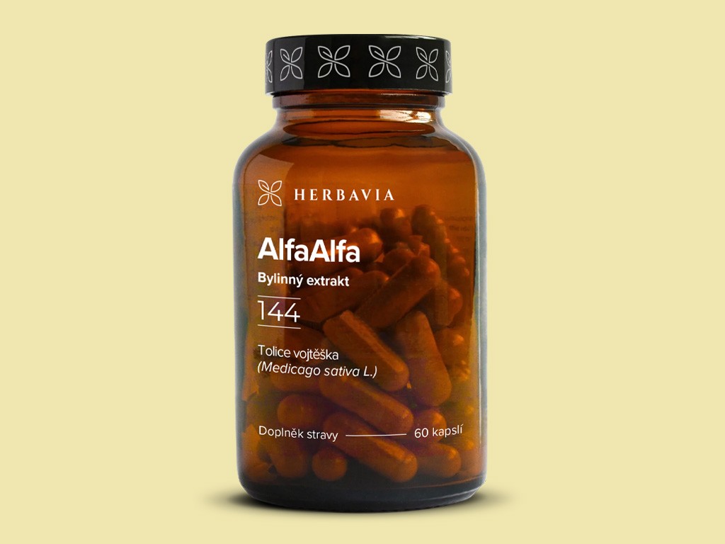 Levně AlfaAlfa - Tolice vojtěška - (Medicago sativa L.) 60 kapslí - Doplněk stravy -Herbavia