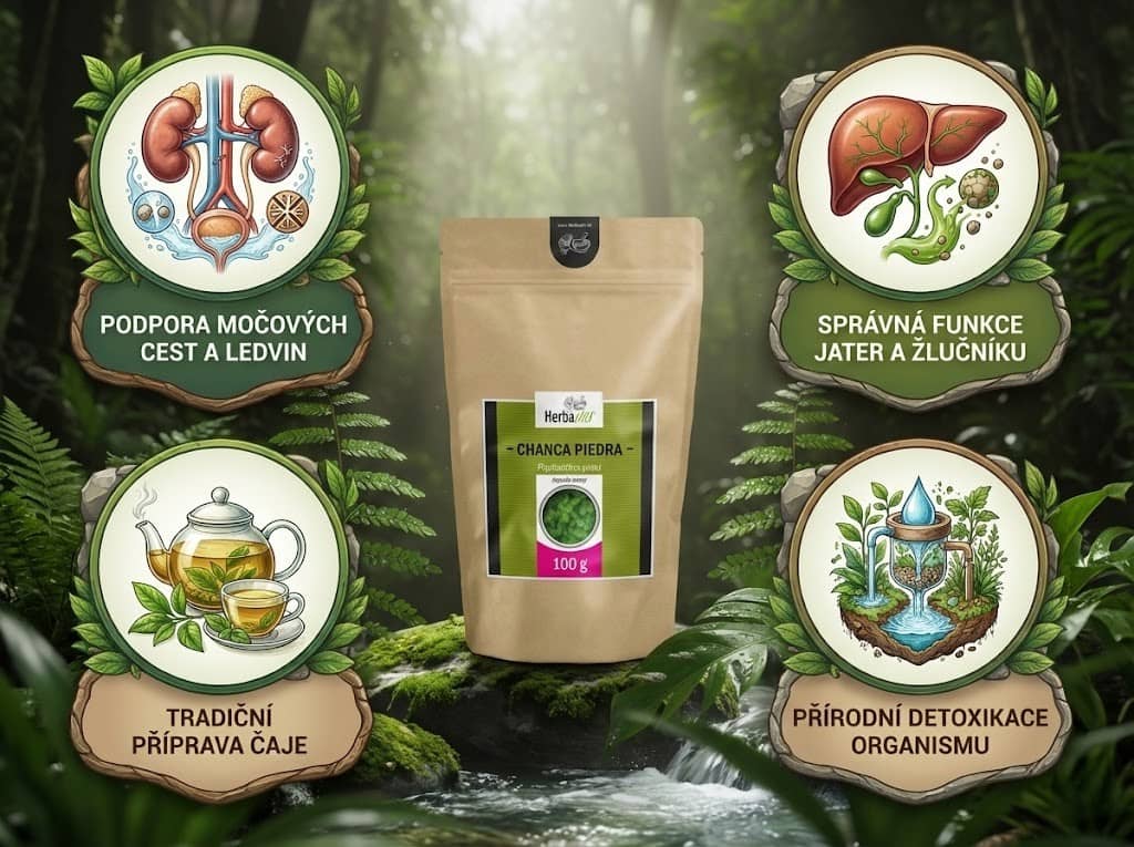 Chanca Piedra infografika - drtič kamenů