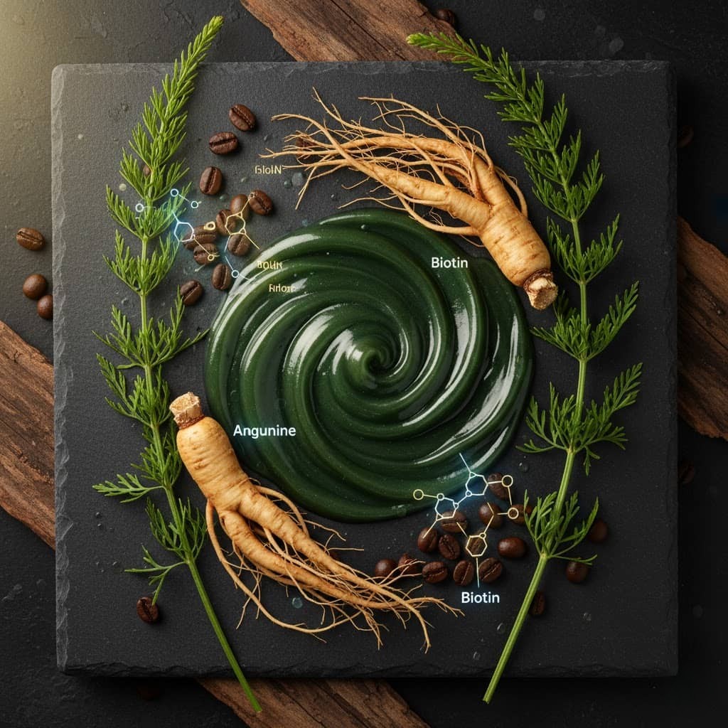 Aktivní látky šamponu Radical - biotin, kofein, přeslička