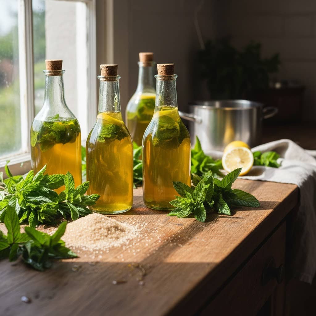 Domácí mátový sirup