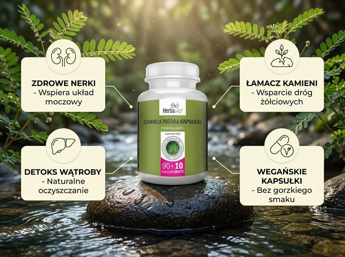 Korzystny zestaw 3+1 GRATIS Chanca Piedra (Łamacz Kamieni) w kapsułkach dla długotrwałej kuracji