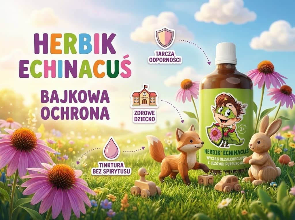 HerbiK Echinacusia - Naturalny syrop na odporność dla dzieci