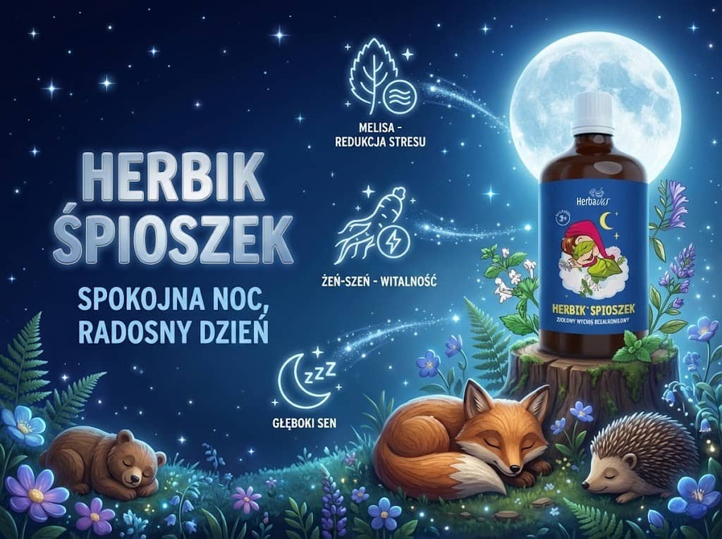 Herbik Śpioszek - Ziołowy syrop na spokojny sen dla dzieci