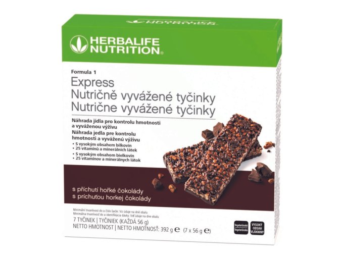 Formula 1 Express Nutrične vyvážené tyčinky - horká čokoláda (Príchuť horká čokoláda)