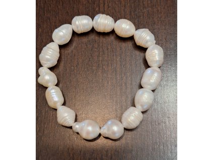 Perla riečna biela Náramok