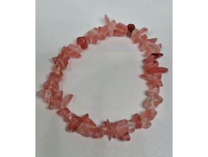 Obsidian rúžový Náramok sekaný