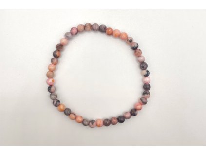 Achát ružový Náramok gulička 4mm