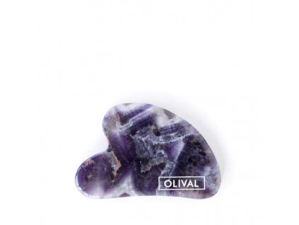 Gua sha masány kameň z fialového ametystu