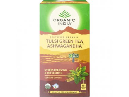 Tulsi so zeleným čajom a ašvagandou Organic India