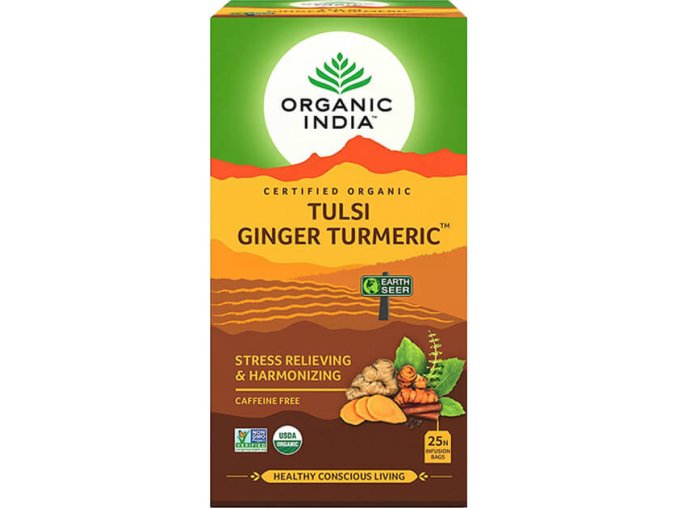 Tulsi s kurkumou a zázvorom Organic India