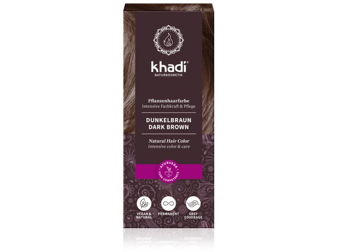 khadi rostlinna barva na vlasy tmave hneda 299 l