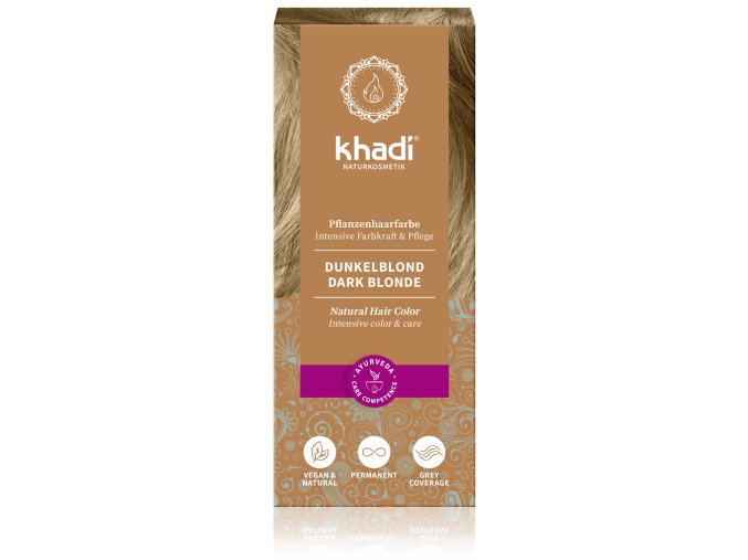 khadi rostlinna barva na vlasy tmava blond 298 l