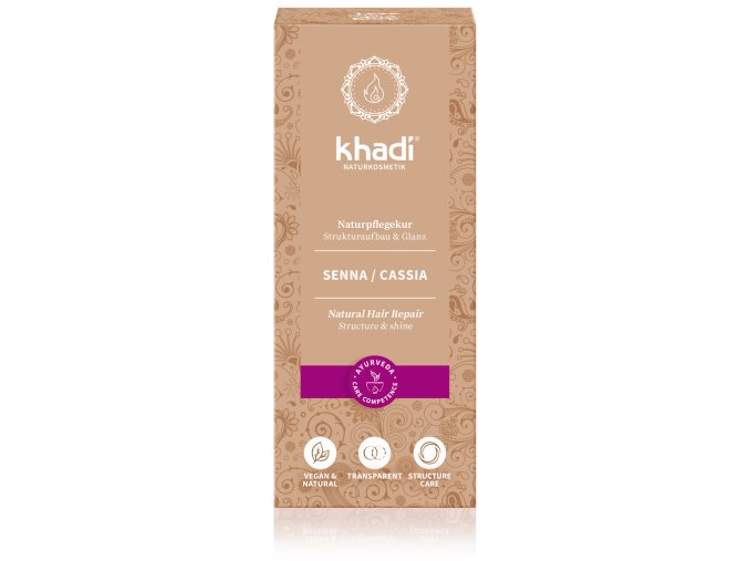 khadi rostlinna barva na vlasy senna cassia 283 l