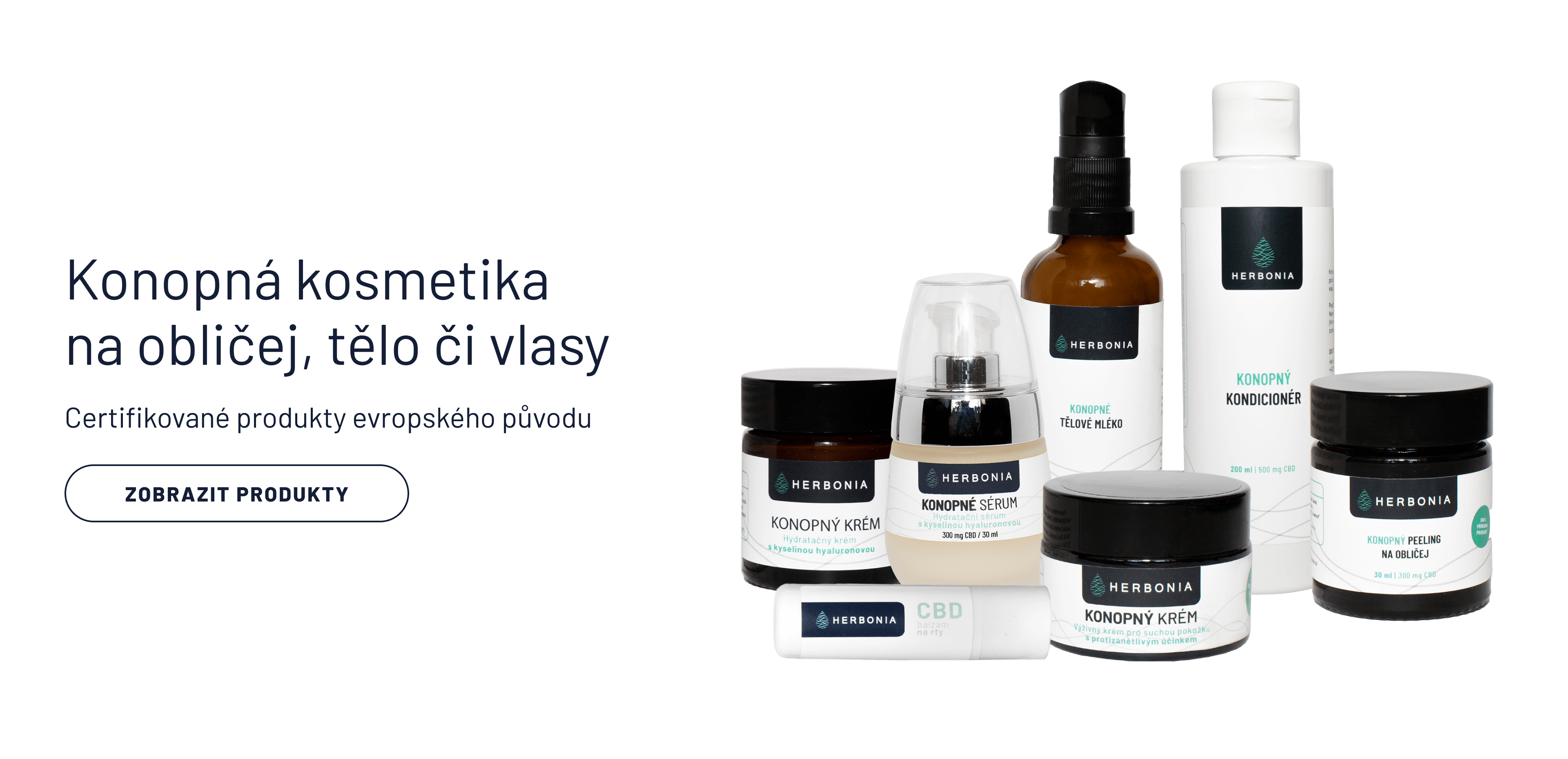 Konopná kosmetika na oblicej, telo, vlasy