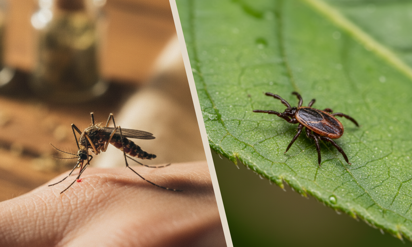 Přírodní ochrana proti klíšťatům a komárům: Co opravdu funguje