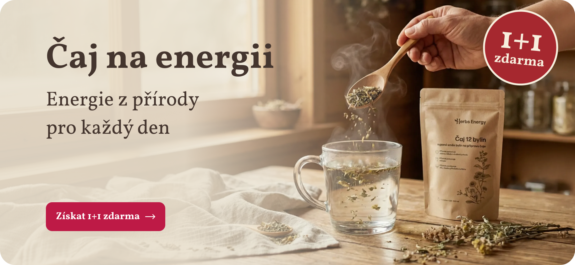 čaj na energii 1+1 zdarma