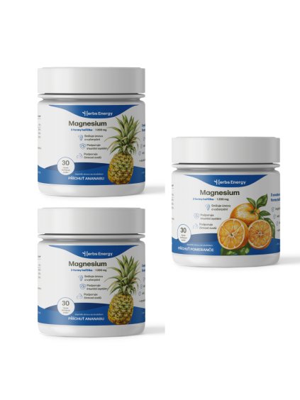 Magnesium DRINK 3 formy hořčíku (ananasový+ pomeranč)