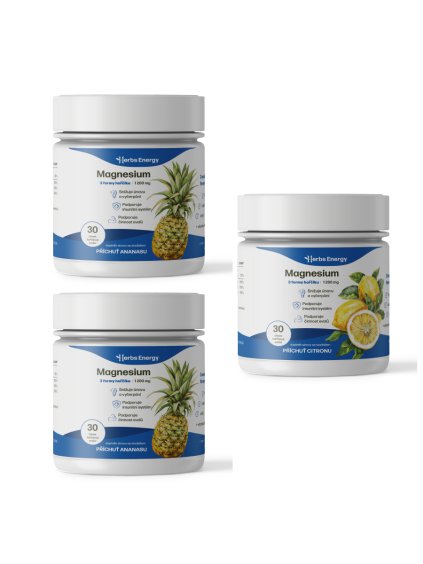 Magnesium DRINK 3 formy hořčíku (ananasový+ citron)