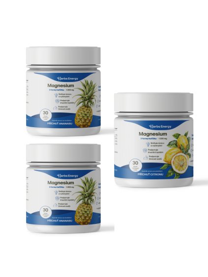 Magnesium DRINK 3 formy hořčíku (ananasový+ citron)