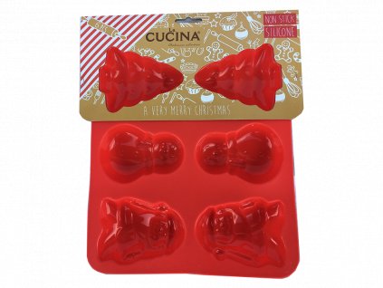 Silikonová forma na pečení, 6 formiček - ČERVENÁ LA CUCINA